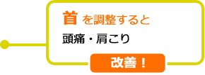 首を調整すると頭痛・肩こり改善!